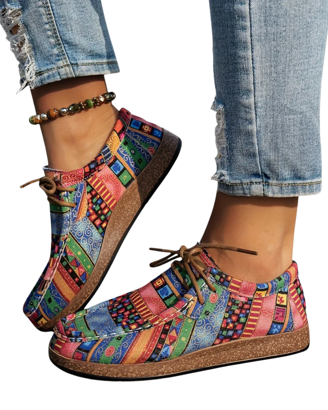 Soraya | Zapatillas con estampado étnico