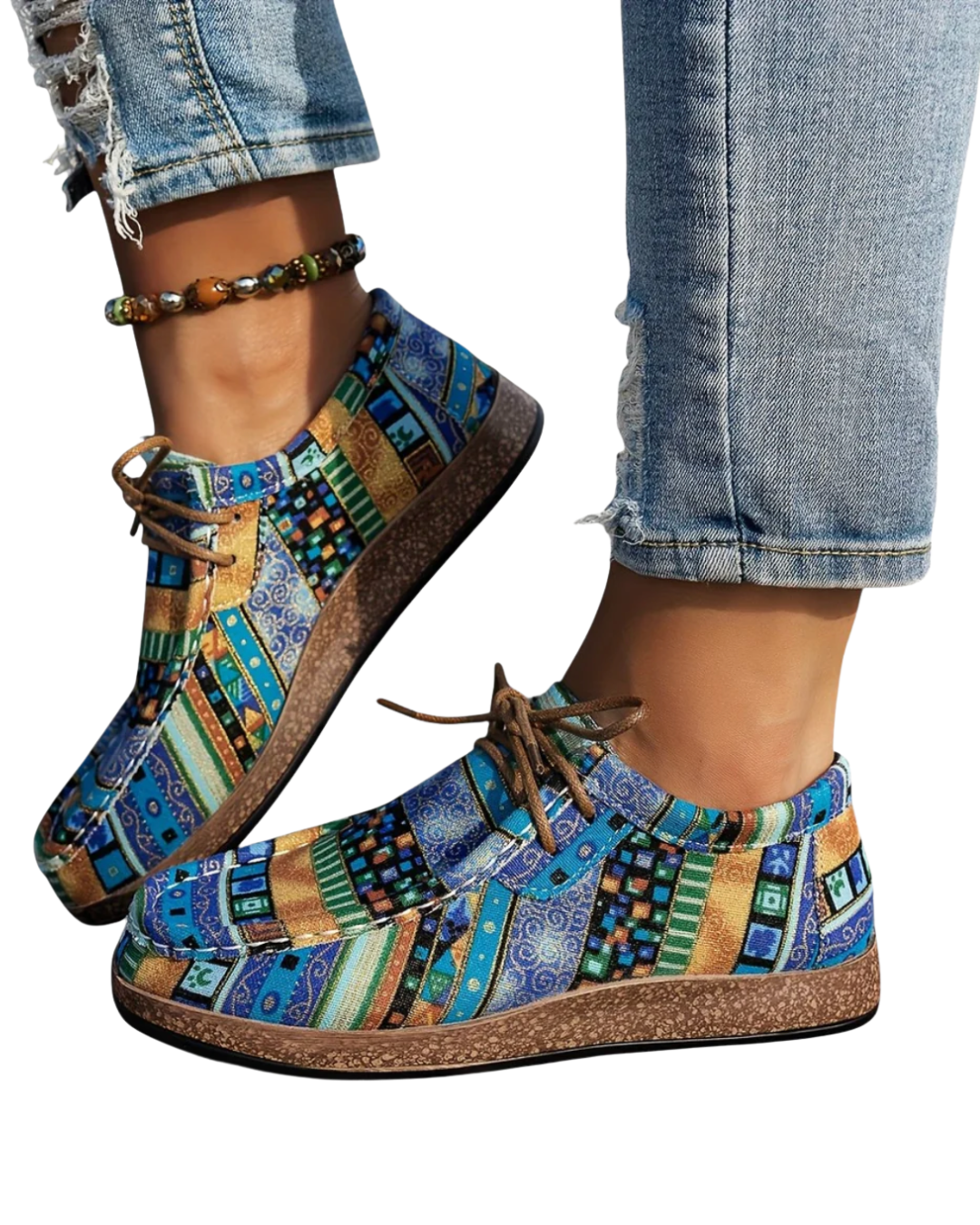 Soraya | Zapatillas con estampado étnico