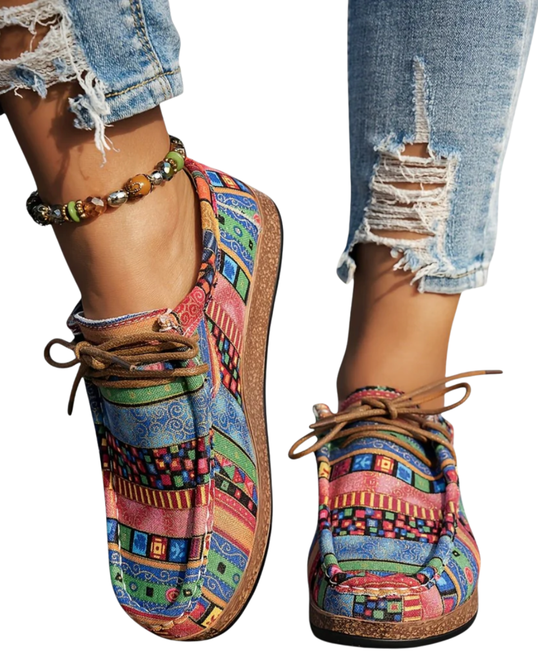 Soraya | Zapatillas con estampado étnico