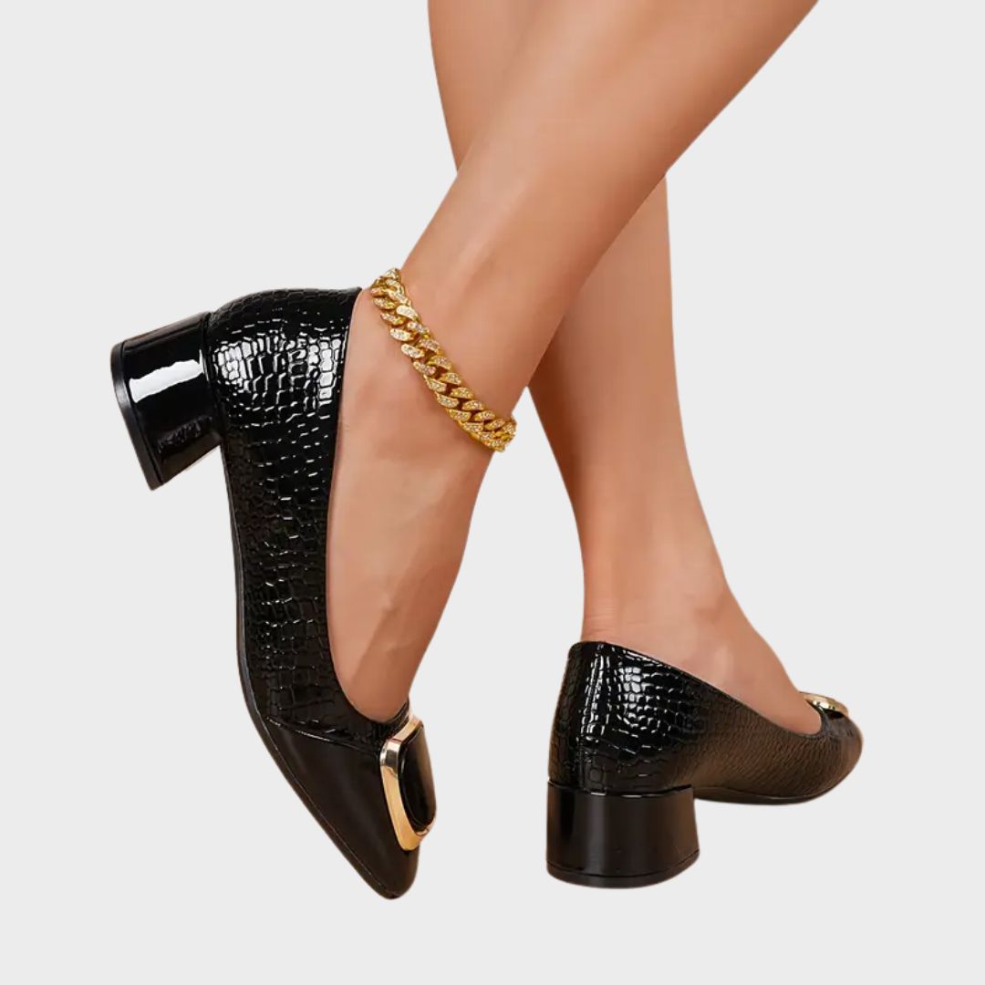 Gloria | Mocasines con tacón ancho