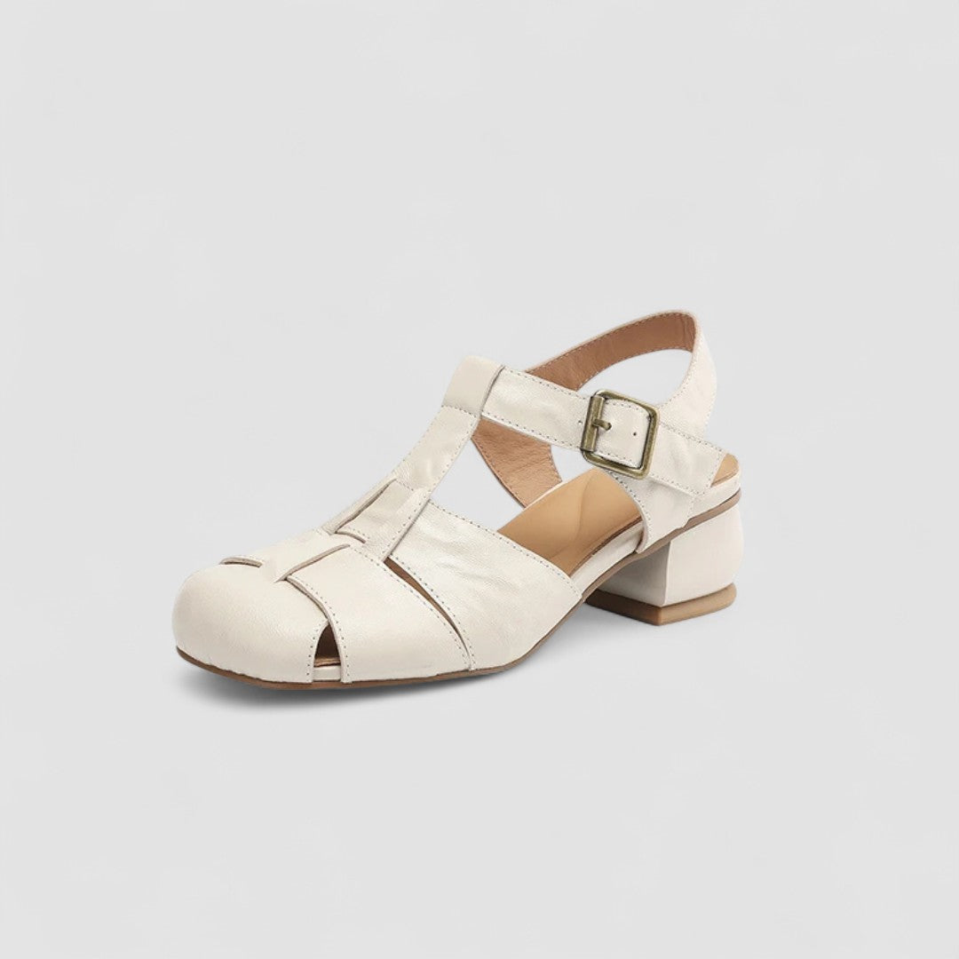 Jacinta | Zapatos Mary Jane calados con tacón ancho