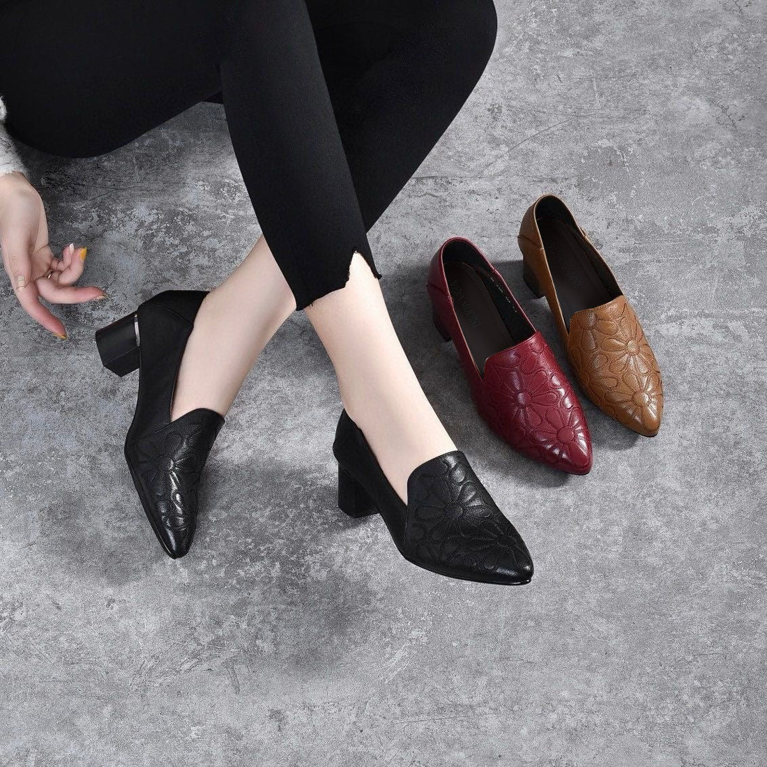 Saray | Zapatos de salón con bordado