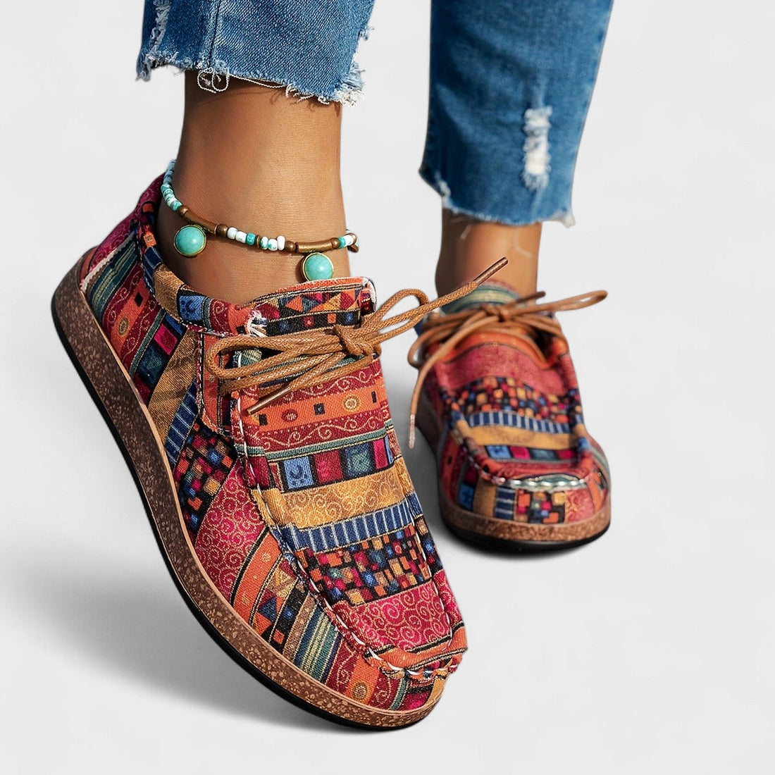Soraya | Zapatillas con estampado étnico