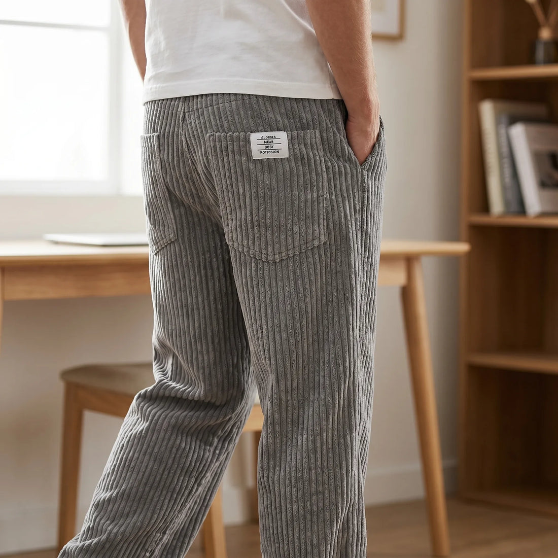 Mateo: Pantalón de pana con cintura elástica