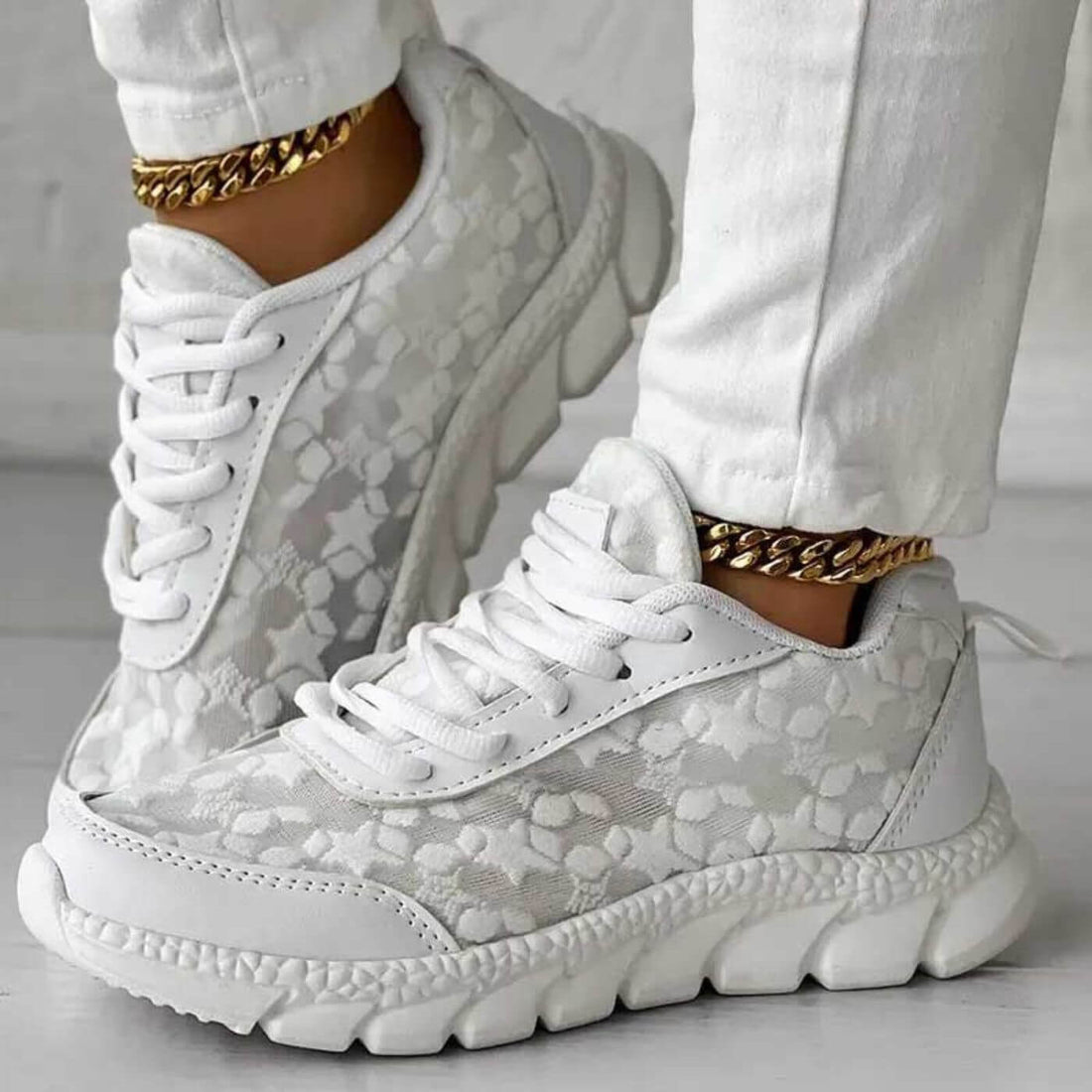 Sol | Zapatillas blancas con plataforma