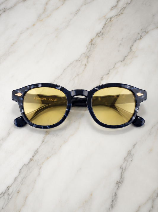 Luna: Gafas de sol de carey azul noche