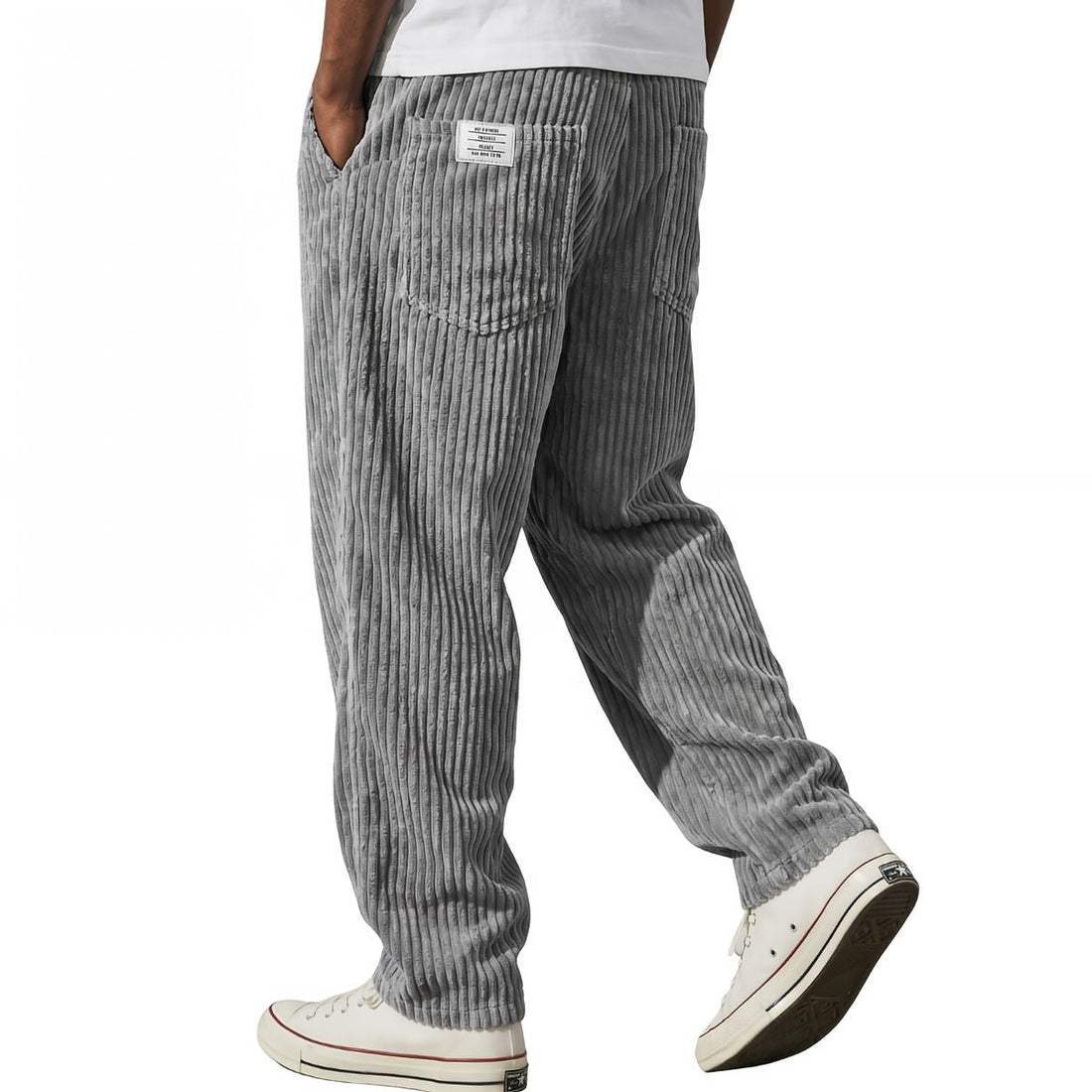 Mateo: Pantalón de pana con cintura elástica en gris