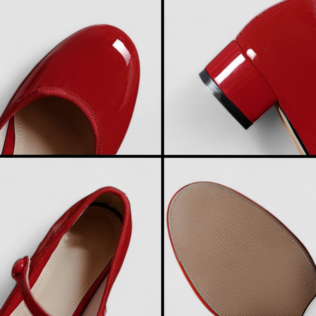 Josefa | Zapatos Mary Jane de charol con tacón ancho