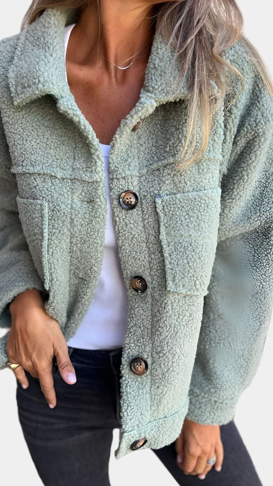 Yaiza | Chaqueta de borreguito con botones