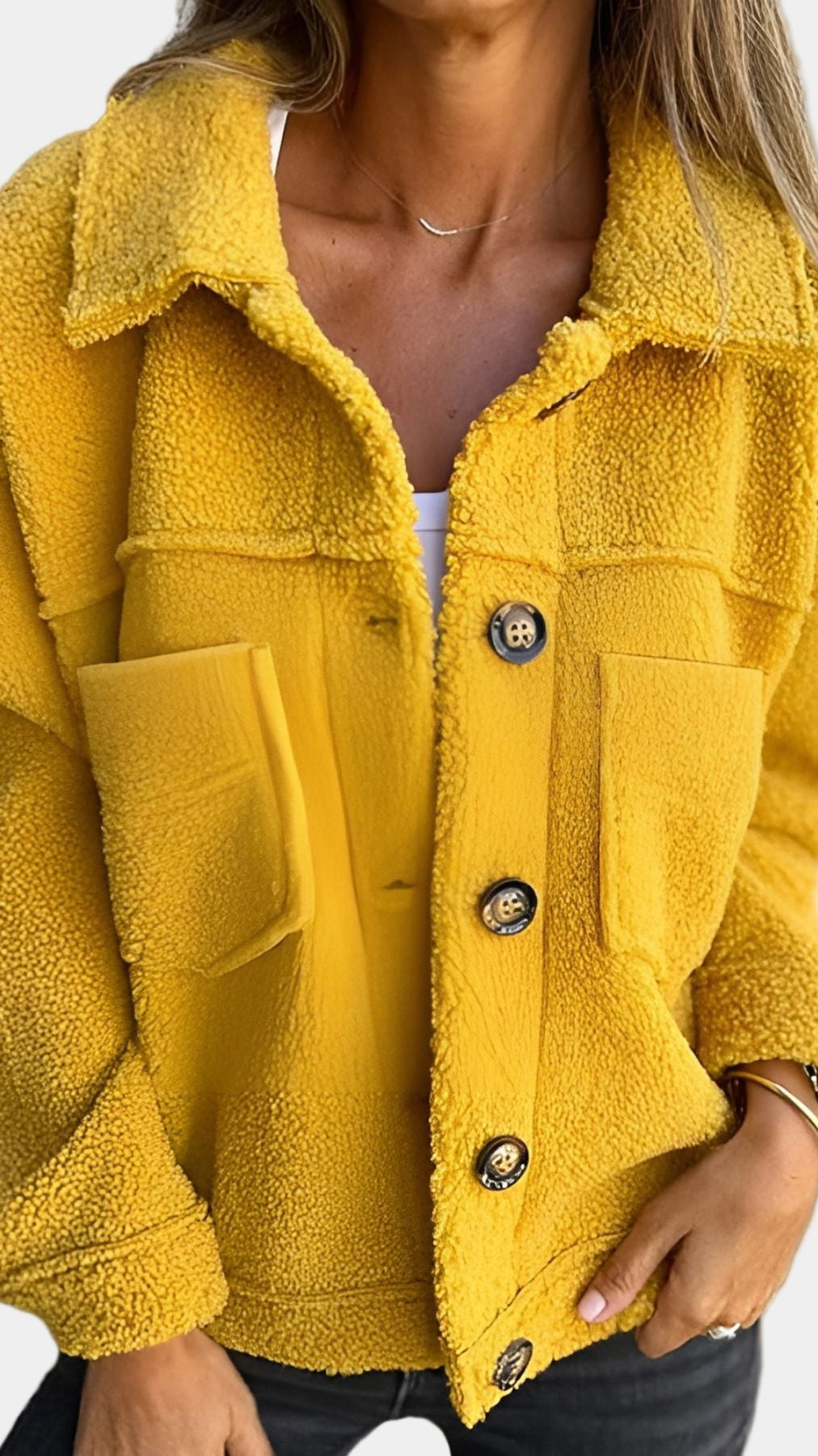 Yaiza | Chaqueta de borreguito con botones
