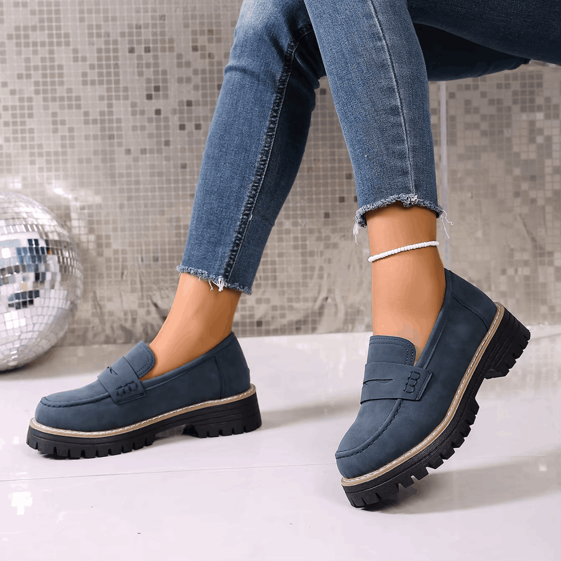 Ágata | Mocasines con plataforma de estilo colegial