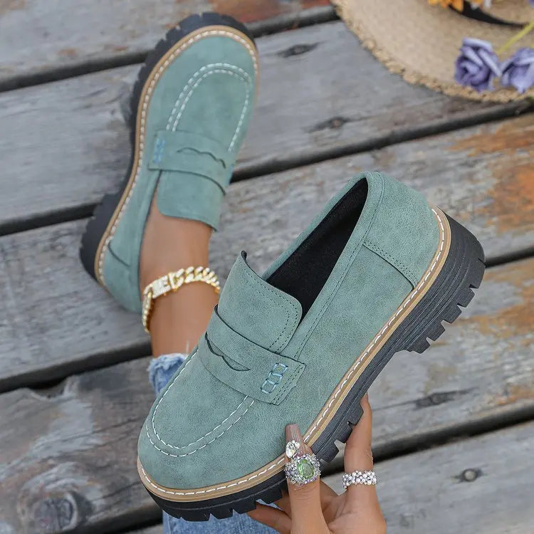 Ágata | Mocasines con plataforma de estilo colegial