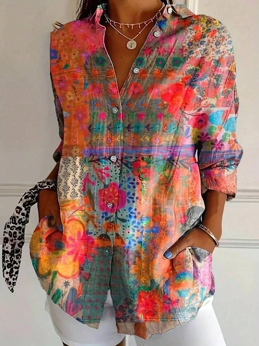 Itsaso | Blusa de estampado multicolor