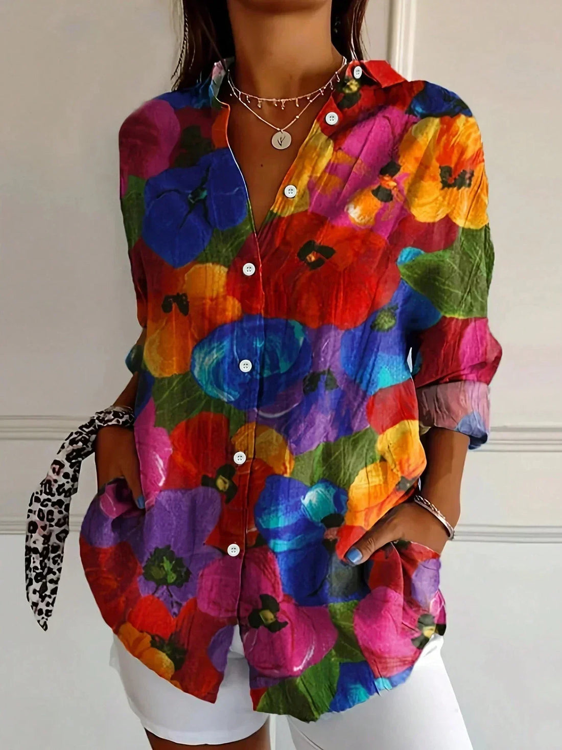 Itsaso | Blusa de estampado multicolor