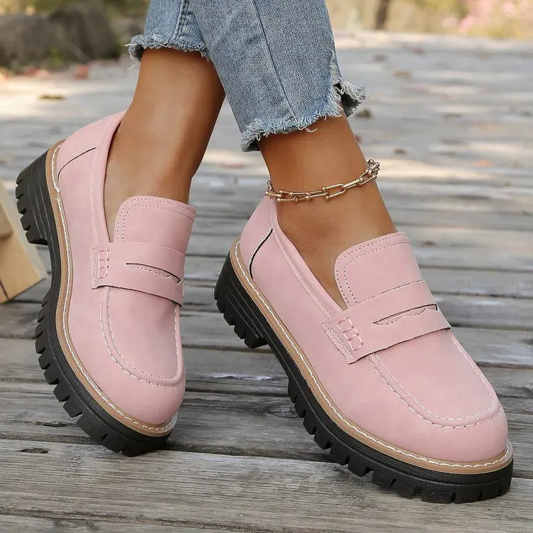 Ágata | Mocasines con plataforma de estilo colegial