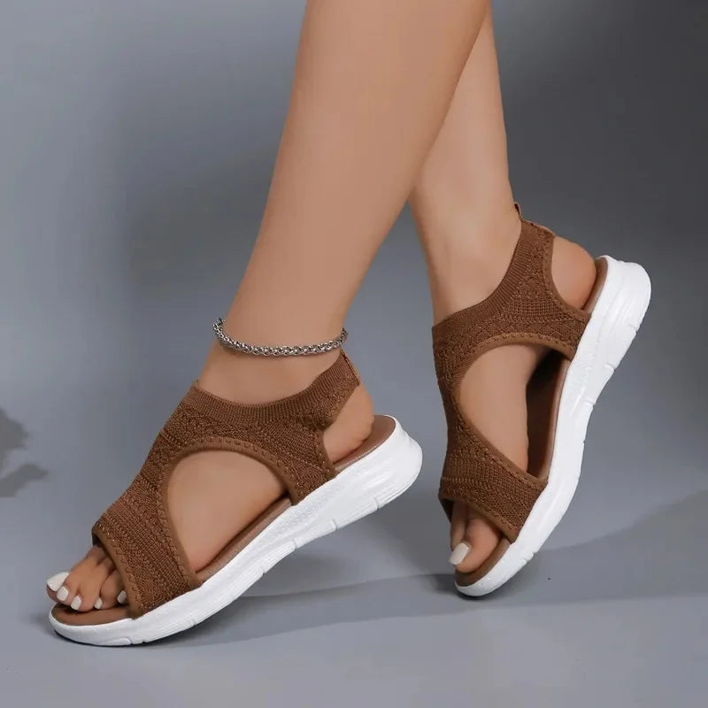 Faustina | Sandalias de punto transpirables con talón