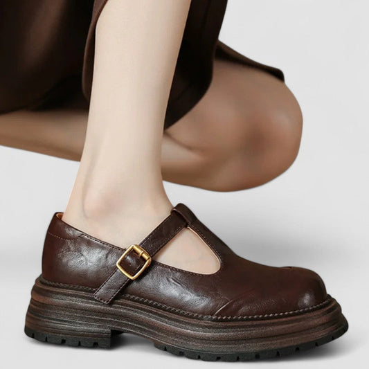 Lorenza | Zapatos Mary Jane con tira en T y suela gruesa