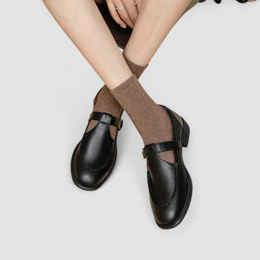 Lina | Zapatos Mary Jane de punta cuadrada con detalle metálico