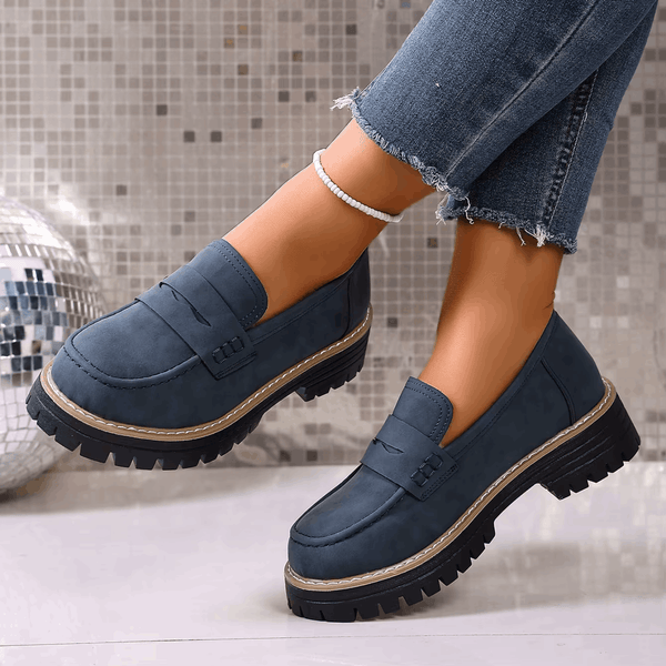 Ágata | Mocasines con plataforma de estilo colegial