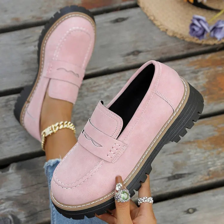 Ágata | Mocasines con plataforma de estilo colegial