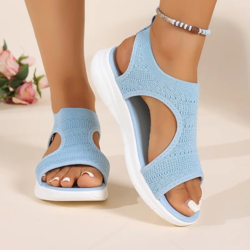 Faustina | Sandalias de punto transpirables con talón