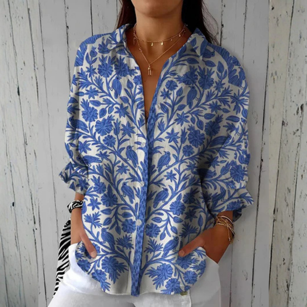 Zaira | Blusa con estampado de jardín