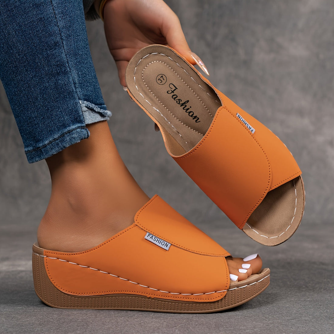 Bibiana | Sandalias destalonadas con cuña