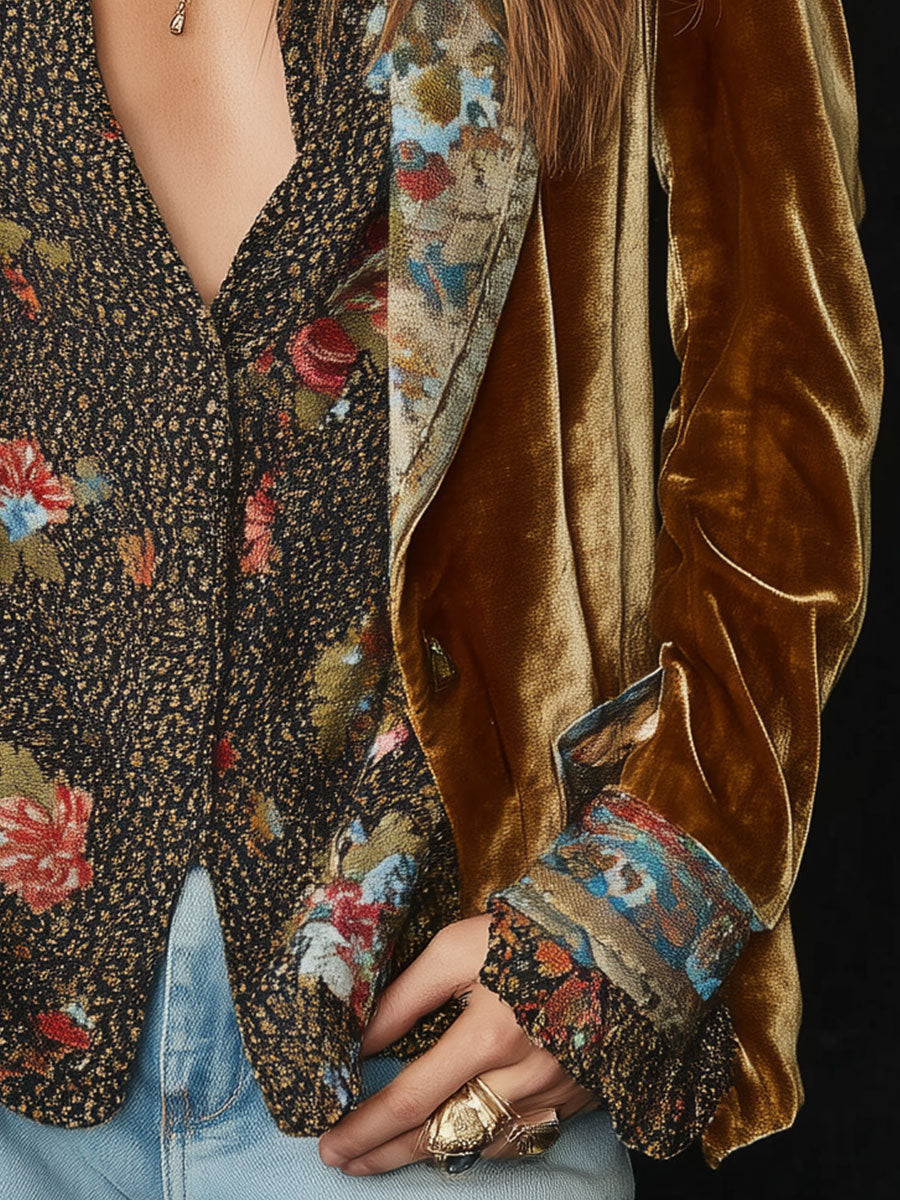Mariona | Blazer patchwork de flores