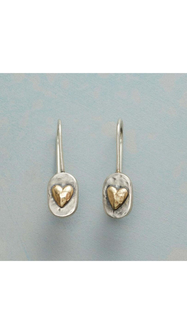 Maya | Pendientes vintage con corazón dorado