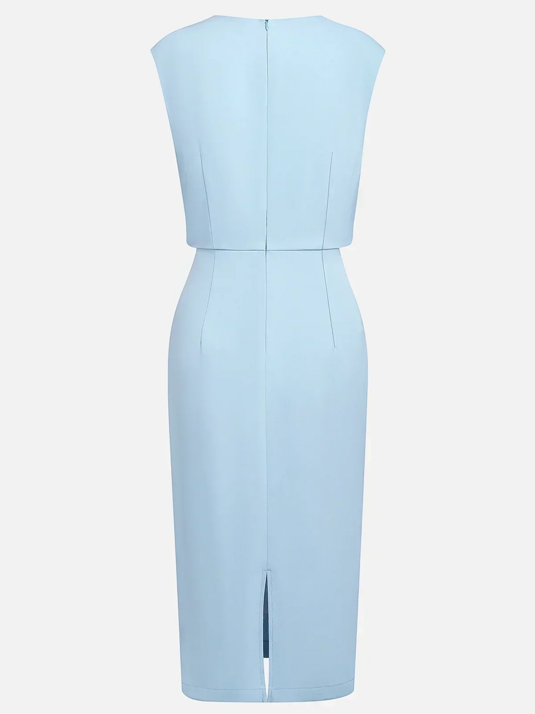 Fabiola: Vestido midi con drapeado lateral