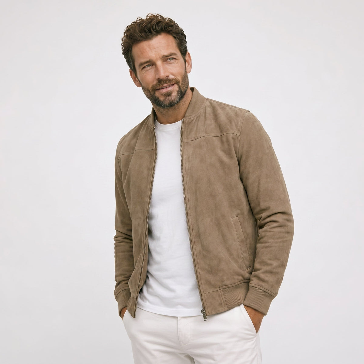 Adrián: Chaqueta bomber de efecto ante