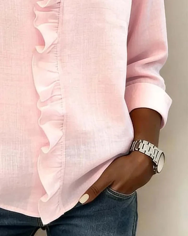 Serafina | Blusa con volantes y escote en pico