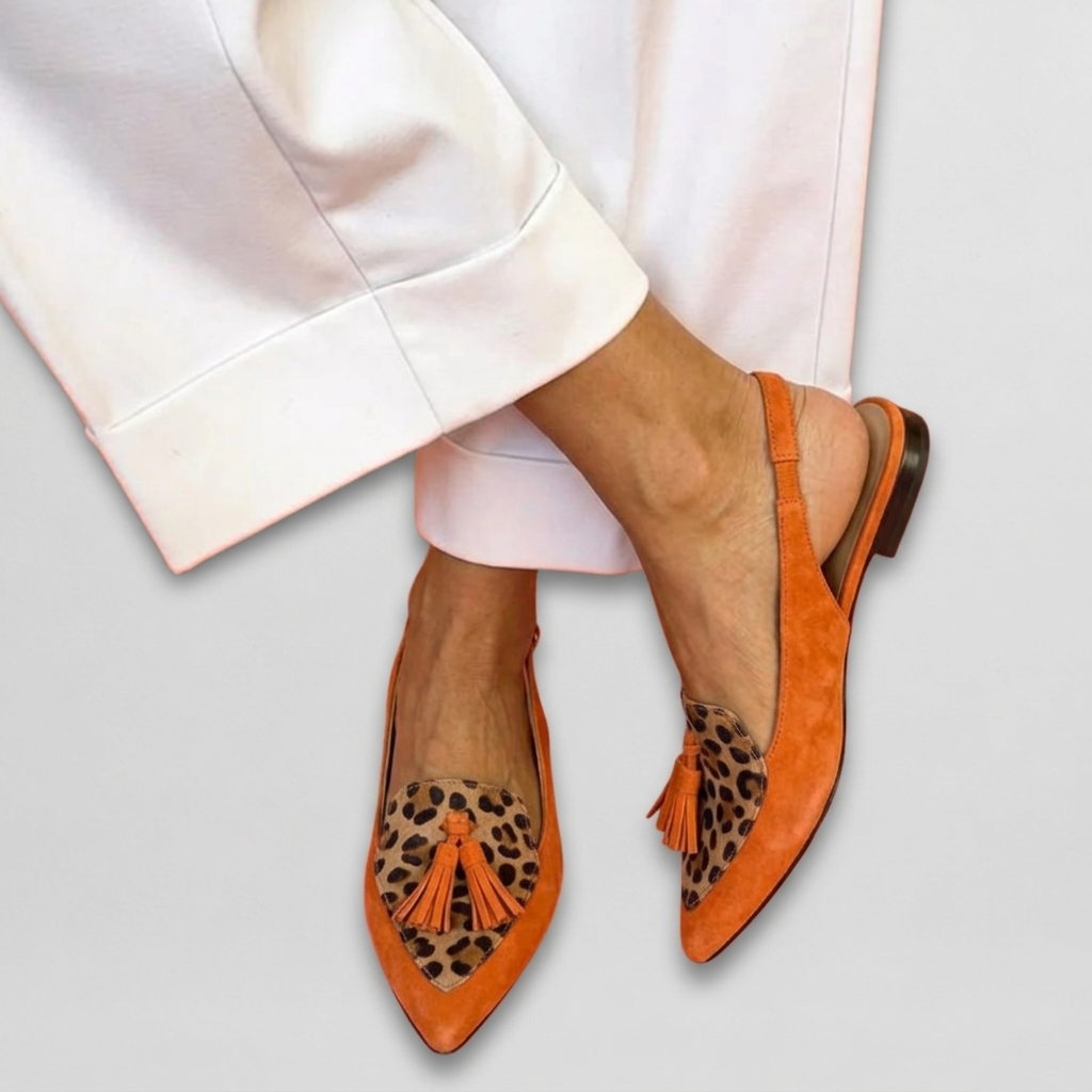Clementina | Sandalias destalonadas con pompones