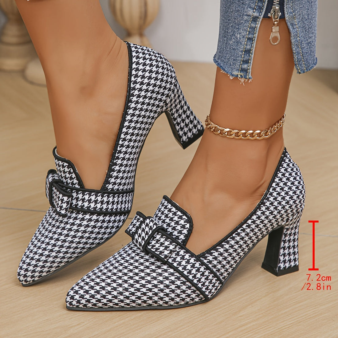 Rosalinda | Zapatos de salón de pata de gallo