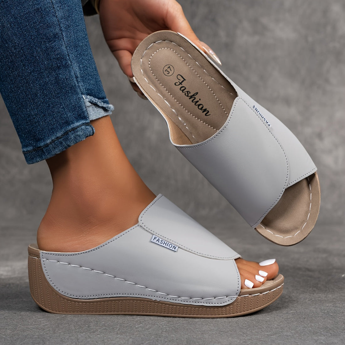 Bibiana | Sandalias destalonadas con cuña