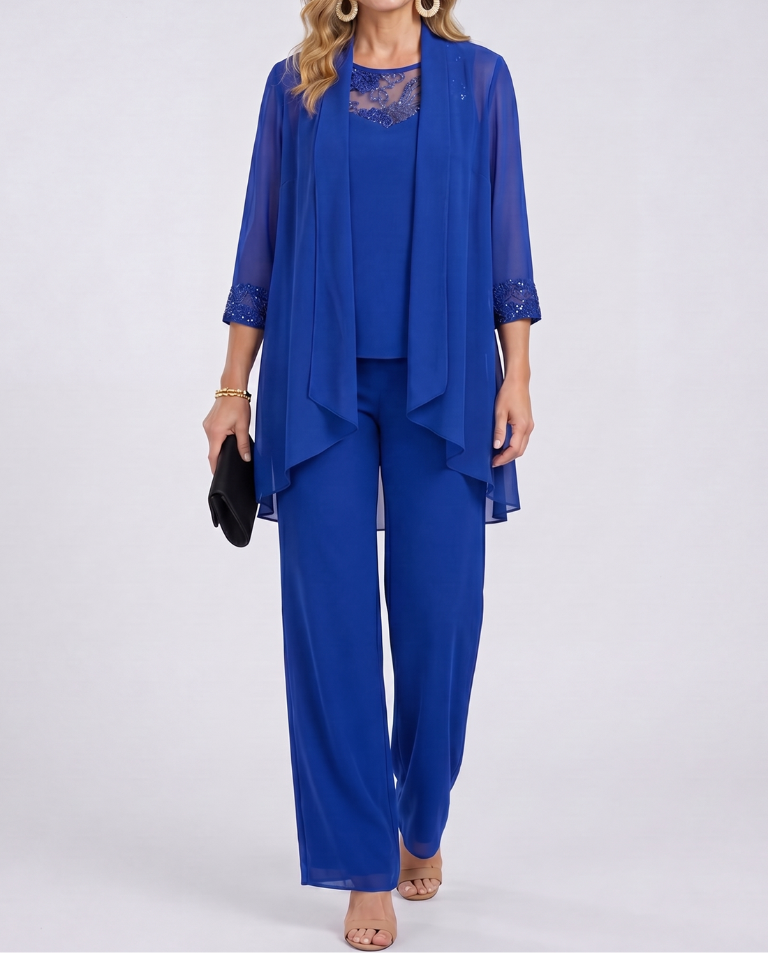 Jimena: Conjunto de chaqueta fluida y pantalón palazzo