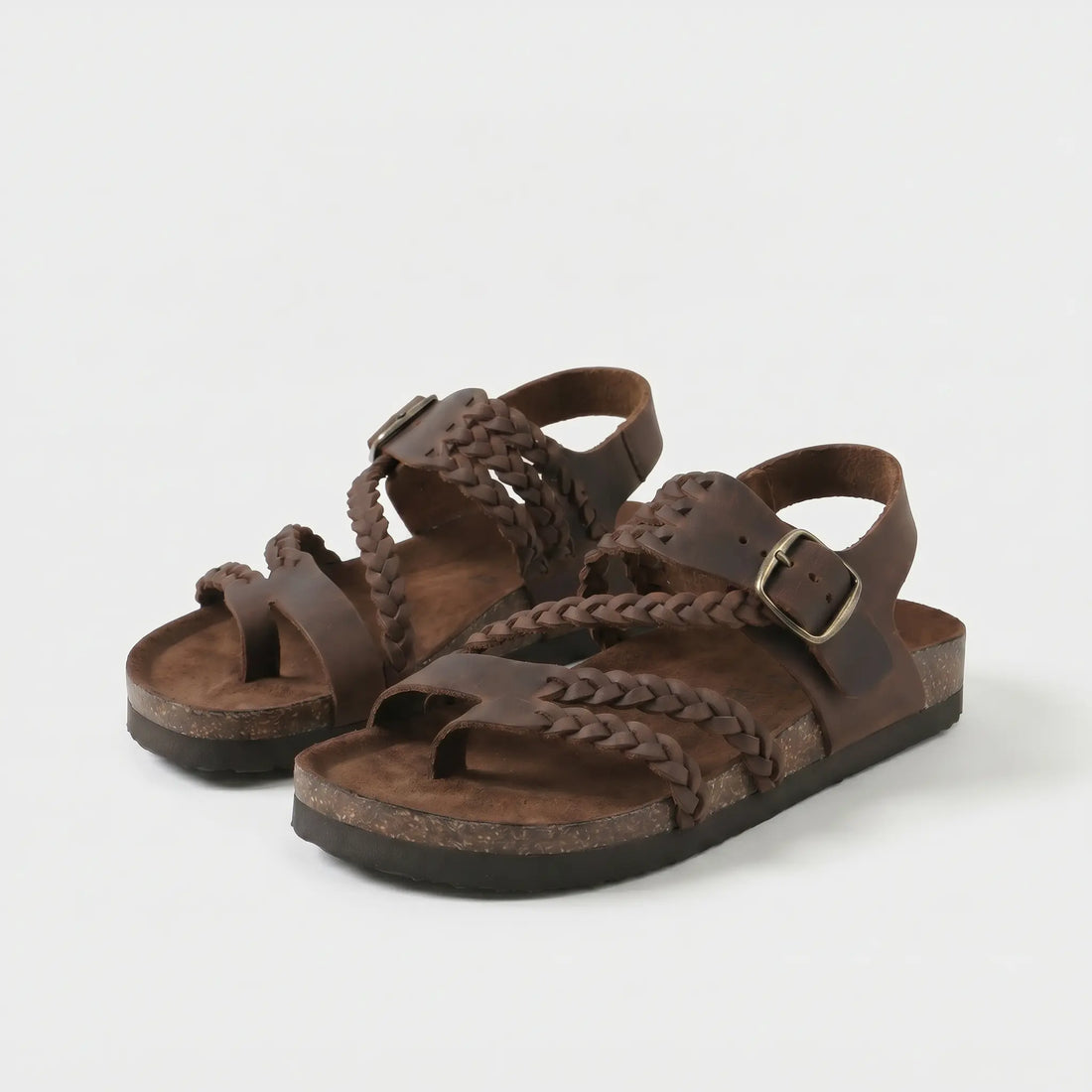 Irati | Sandalias de tiras trenzadas con plantilla de corcho