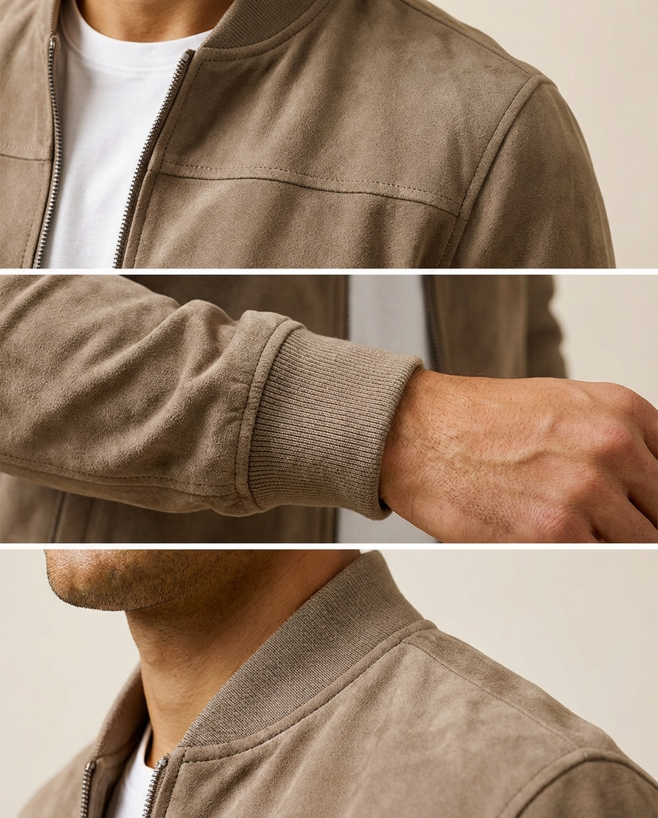 Adrián: Chaqueta bomber de efecto ante