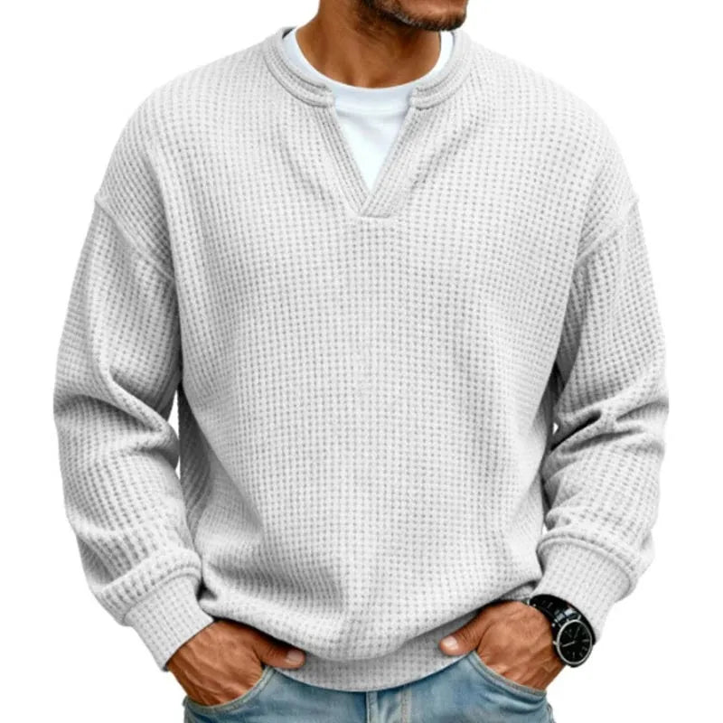 Daniel: Jersey de punto texturizado en blanco