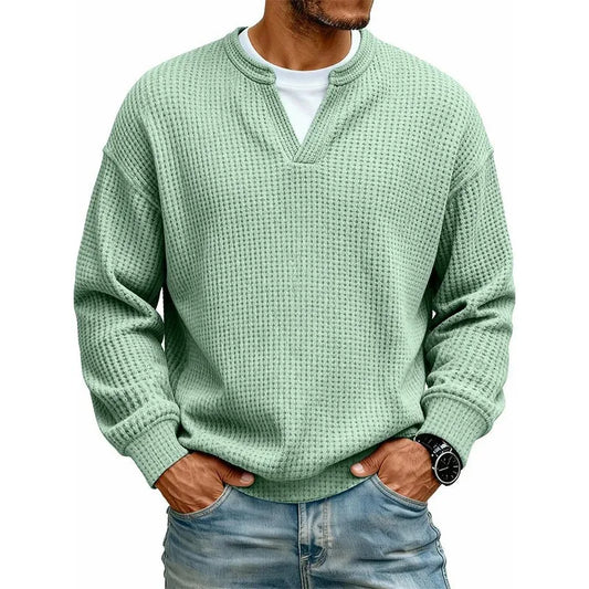 Daniel: Jersey de punto texturizado en verde claro