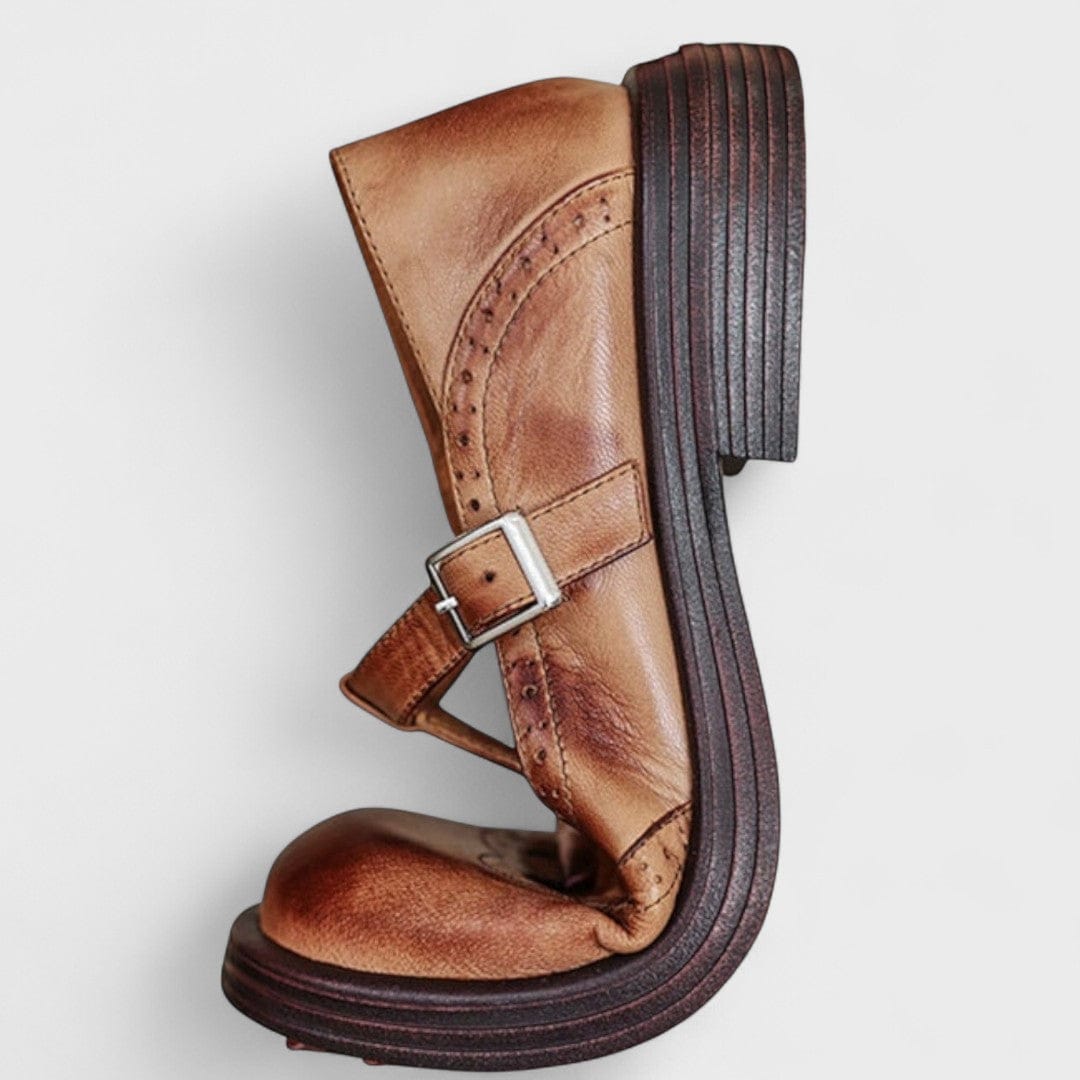 Malena | Zapatos de tacón bajo con hebilla