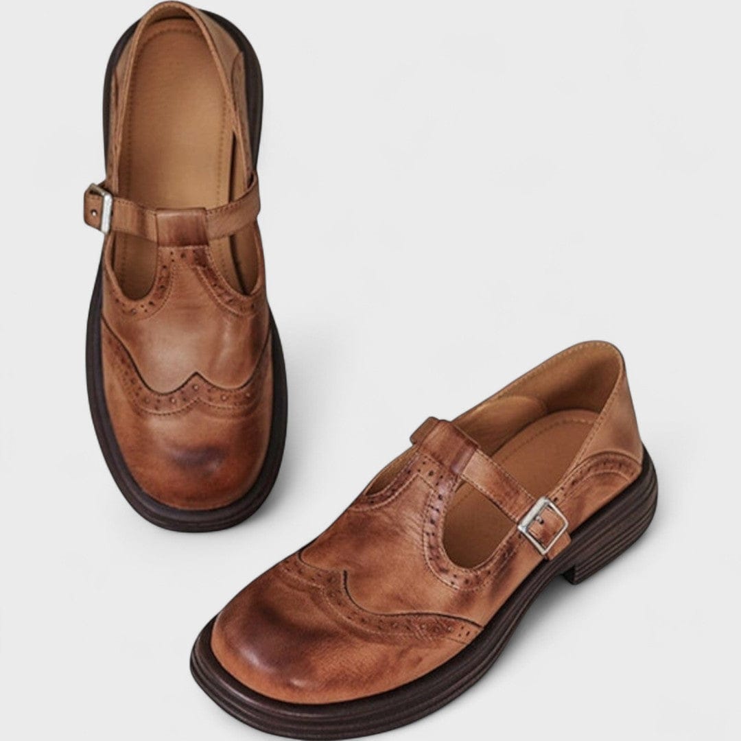 Malena | Zapatos de tacón bajo con hebilla
