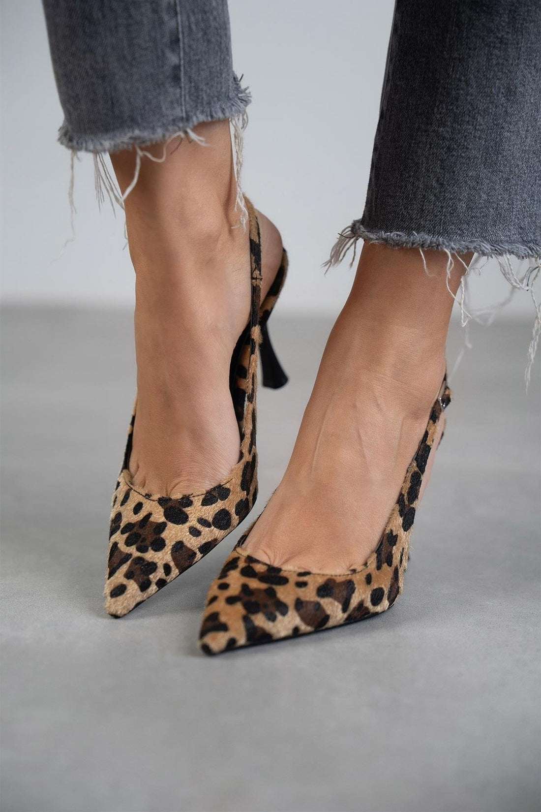 Salomé | Zapatos destalonados de leopardo