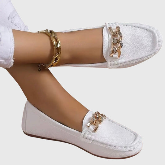 Esmeralda | Mocasines con cadena dorada