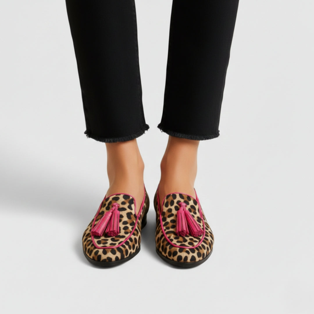 Guadalupe | Mocasines de leopardo con borla