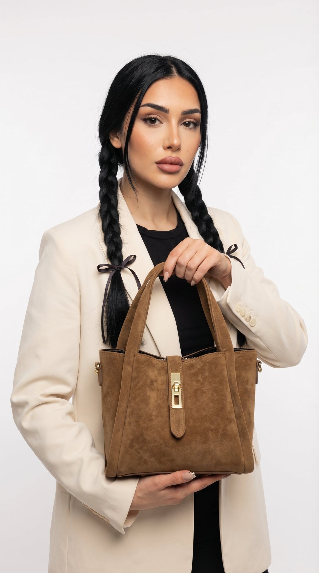 María José | Bolso tote con cierre dorado