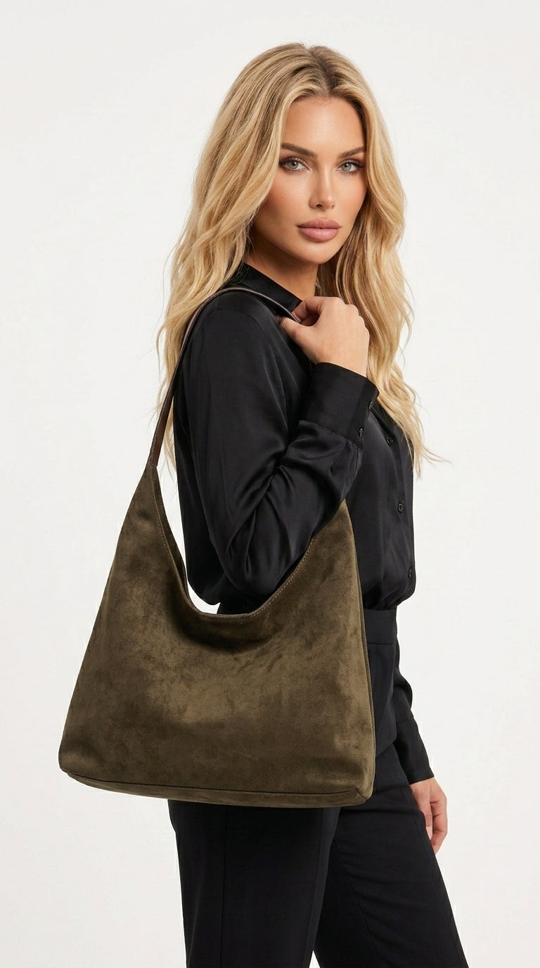 Purificación | Bolso hobo de efecto ante