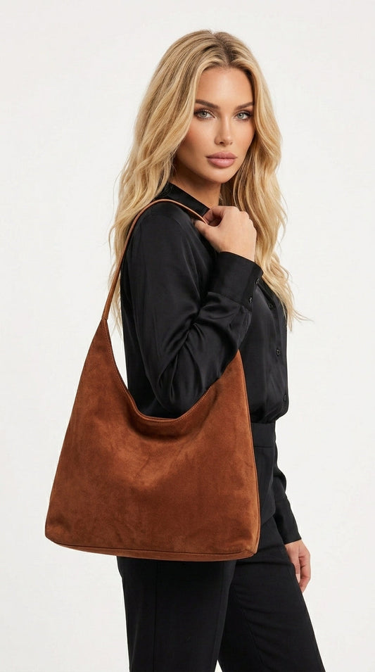 Purificación | Bolso hobo de efecto ante