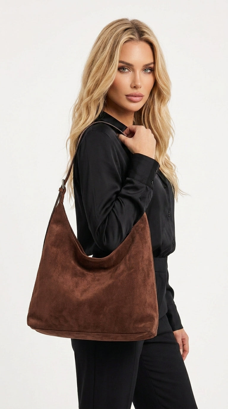 Purificación | Bolso hobo de efecto ante