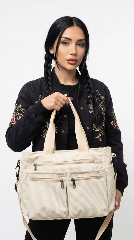 Ariana | Bolso de pana con bolsillos